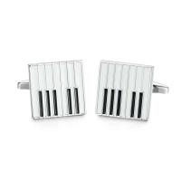 Gemelos de música punk de alta calidad para hombre, diseño de piano, batería, saxofón, guitarra, bocina, botón de puño con atmósfera de hip-hop - details 14