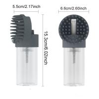 Cepillo de baño de silicona para perros, mango de agarre cómodo, dispensador de champú incorporado, cepillo de masaje para ducha de mascotas, cepillo de limpieza suave para perros - details 0