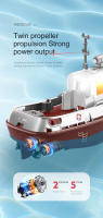 Mini barco de rescate a Control remoto para niños, barco de carreras a prueba de agua, 1/32G, 2,4 - details 7