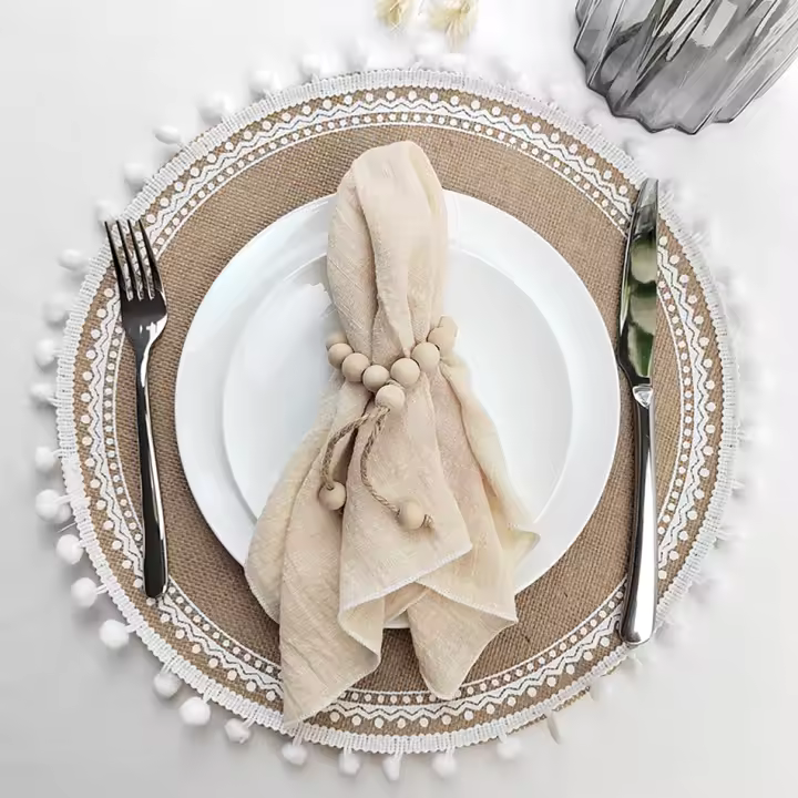 Juego de 4 servilletas de tela para coser bordes, tela suave de algodón de gasa verde salvia para decoración de mesa, bodas, cenas de Navidad, fiestas y vacaciones - 1