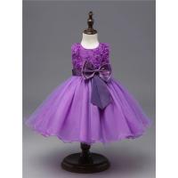 Elegante Vestido de Princesa para Niñas Talla de Flor Elegante Grandes Lazos - details 21