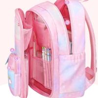 Mochila infantil de arcoíris con apertura lateral estilo refrigerador, bolso de hombro con apertura de puerta, bolso escolar para estudiantes de estilo coreano - details 12
