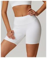 Pantalones cortos deportivos de cintura alta para Fitness, pantalones cortos de Yoga, ajustados, transpirables, de cinco botones - details 2