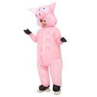 Disfraz de cerdo adorable para niños y adultos, traje de Anime, vestido de Mascota, disfraces de Cosplay para fiesta de Halloween, hombre, mujer, niño, niña, nuevo - details 3