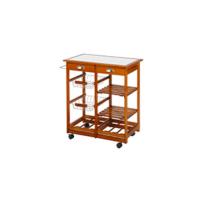 Mesa Auxiliar de Cocina Plegable 91x37x75 cm 6 Ruedas 1 Cajón 2 Cestas - details 9