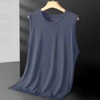 Chaleco De Malla De Seda Helada Para Hombres Verano Deportivo Sin Mangas Moda Casual Ropa Exterior Transpirable Ligero - details 7