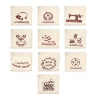 Tijeras de oveja con forma de corazón, etiquetas de tela con patrón de dibujos animados, hechas a mano con amor, accesorios de costura, 50 piezas - details 4