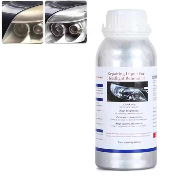 Kit de Restauración de Faros de Vapor Set de Adaptador de Coche con Esponja y Fluido de Reparación para Rayones y Bordeado - 1