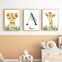 Póster de Animal Lindo Decoración de Habitación de Bebé Pintura en Lienzo para Pared de Habitación de Bebé Regalos Personalizados para Niños Imagen Decoración del Hogar Material de Lienzo - details 3