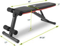 Banco de pesas multiusos ajustable para el hogar y el gimnasio, entrenamiento de fuerza corporal completa, ejercicios físicos y entrenamiento con pesas - details 18