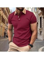 Polo de verano 2025, camisa de color a juego con botones para hombre, polo deportivo, polo de manga corta. - details 6