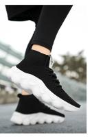Zapatillas deportivas transpirables para hombre, zapatos informales de suela gruesa con cordones, Tenis blancos, a la moda - details 13