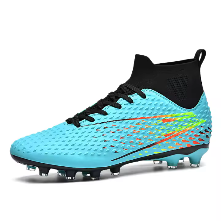 Botas de fútbol profesionales para hombre, zapatos de fútbol de Punta larga, zapatos de tobillo alto para exteriores, zapatos de entrenamiento para niños - 1