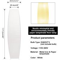 Lámpara de Pie Lianheng Estilo Japonés con Pantalla de Papel de Arroz Lámpara de Oficina y Dormitorio Pack de 2 Marrón - details 18