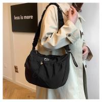 Bolso de hombro plisado de nailon a la moda, bolso cruzado con cordón de estilo coreano de Color sólido, bolso de mano ligero de gran capacidad para niñas - details 28