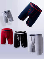 Calzoncillos Bóxer Largos para hombre, ropa Deportiva de algodón, paquete de 4 o 3 - details 2
