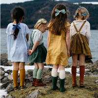 Calcetines Altos hasta la Rodilla para Niños Algodón Transpirable a Rayas - details 2