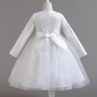 Vestido de actuación de Piano para niña, vestido de princesa de cumpleaños con flores para niña, tul hinchado de alta gama, pasarela - details 10