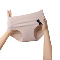 Bragas sin costuras para mujer, lencería de seda helada, bragas de gato, ropa interior Sexy, conjunto de ropa interior íntima ultrafina, 3 uds. - details 3