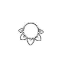 Pendientes de acero quirúrgico con circonita cúbica para mujer, aros de encaje con forma de corazón, serpiente, flor, Septum, Pierci, 100%, 316L, 16G, 1 unidad - details 6