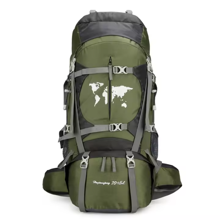 Mochila de senderismo de tela Oxford, alta capacidad, para exteriores, viajes, Camping, soporte, 75 litros - 1