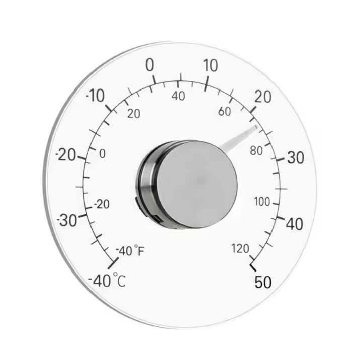 Termómetro de ventana para interiores y exteriores, medidor Meteorológico de Dial transparente, lectura precisa para el hogar y la Oficina, No requiere batería - 1