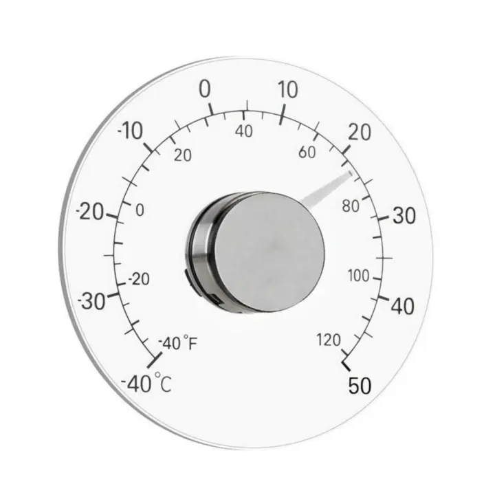 Termómetro de ventana para interiores y exteriores, medidor Meteorológico de Dial transparente, lectura precisa para el hogar y la Oficina, No requiere batería - 1