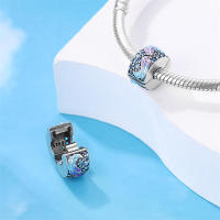 Encantos de Plumas de Plata Esterlina S925 para Mujeres Regalo de Joyería Fina para Cumpleaños Ajustables a Pulseras Originales de 3mm DIY con Zirconia - details 12