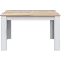 Comedor Extensible de 140 a 190cm, Mesa de Salón Color Blanco Artik y Roble Canadiense, Medidas: 90 Ancho x 140 Largo x 78 Altura - details 3