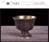 Cuatro cuartos de agua lisos de cobre puro y ocho tazas sagradas, decoraciones, tecnología de filigrana de Nepal, productos Xizang - details 6