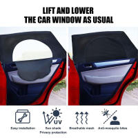 Cubierta de Sol para Ventana Delantera y Trasera de Coche Nueva Protección UV de Doble Capa con Cierre de Cremallera Lining Anti-Mosquito para Ventana Lateral - details 13