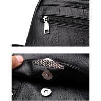Mochila grande de viaje para mujer, bolso de mano de cuero PU, mochila escolar para niñas, mochila trasera de hombro para mujer - details 21