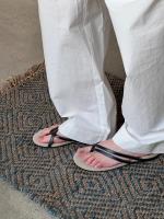 Chanclas planas, zapatos para mujer, ropa de verano, nuevo diseño de nicho casual, playa, vacaciones, sandalias con punta abierta. - details 16