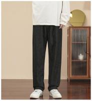 Jeans casuales para hombre Moda Pierna ancha hasta el tobillo Color Azul claro Gris Negro Talla 3XL - details 10