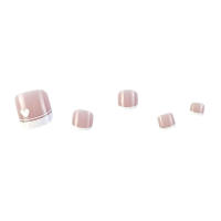 24PCS,Uñas de estilo francés para mujeres y niñas,Uñas postizas reutilizables,Dulce y encantador,Salón de uñas - details 5