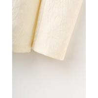 BUNO-Primavera otoño mujer chaqueta de traje Beige moda flores decoración cuello con muescas de un solo pecho de manga larga chaquetas femeninas abrigo - details 4