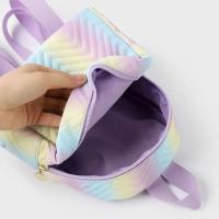 Mini Mochila pequeña de PU de gran capacidad, mochila de viaje acolchada gradiente, moda - details 4