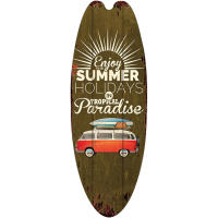 Tabla de surf colgante de madera para playa, decoración de pared de Bar Tropical temática de verano, bienvenido al Paraíso, letrero de puerta para habitación del hogar - details 18