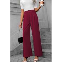 Pantalones de oficina de cintura alta y pierna recta para mujer para otoño - details 4