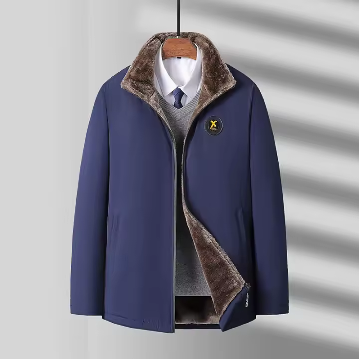 Chaqueta de algodón de gran tamaño para hombre, chaqueta de lana gruesa cálida a prueba de viento, Tops de tiro callejero casuales de moda, invierno, nuevo - 1