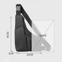 Bolso de pecho ajustable antirrobo para hombre Bolsa de cuero de ocio en forma de triángulo, tarjetero cruzado, bolso bandolera deportivo para ciclismo y montar - details 3