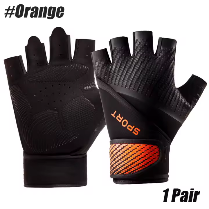 Guantes de entrenamiento para hombre y mujer, guantes de ejercicio para levantamiento de pesas, ciclismo, gimnasio, entrenamiento, transpirables y cómodos, 1 par - 1