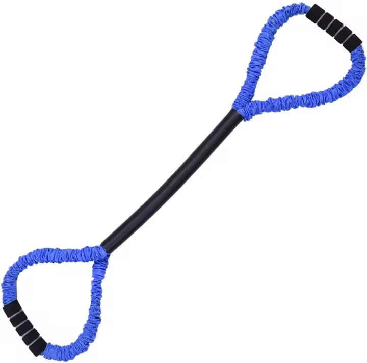Equipo de entrenamiento Banda elástica de ocho figuras Banda de ejercicio elástica suave de 8 figuras para hombres y mujeres (azul) - 1