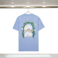 Camiseta Deportiva de Algodón Puro para Hombres Cuello Redondo, Estampado de Logotipo Delantero, Estilo Básico Casual para el Verano - details 14
