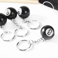 Llavero de Billar Mini Colgante de Bola Negra Llavero de Resina Decoración de Mesa de Juegos - details 0