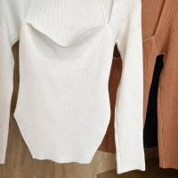 Suéter de Manga Larga con Cuello Cuadrado para Mujer Jersey de Punto para Primavera y Otoño - details 35