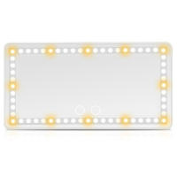 Espejo de maquillaje LED para coche, retrovisor regulable, sombreado solar, cosmético, se adapta a la mayoría de los visores solares de coches - details 0