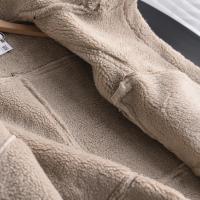 Chaqueta gruesa y cálida de piel de oveja para mujer, abrigo corto marrón para motocicleta, chaquetas de piel de oveja sintética, prendas de vestir de invierno - details 20