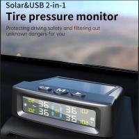 Sistema de supervisión de presión de neumáticos, sistemas de alarma de seguridad para automóviles, carga automática Solar, Monitor de temperatura de neumáticos, TPMS para coche, 4 sensores - details 2