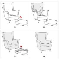 Funda elástica de LICRA para sillón, forro Polar, Protector de muebles - details 2